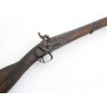 Militaria : A mid - to - late 19thC Spanish smallbore percussion - cap long gun ,