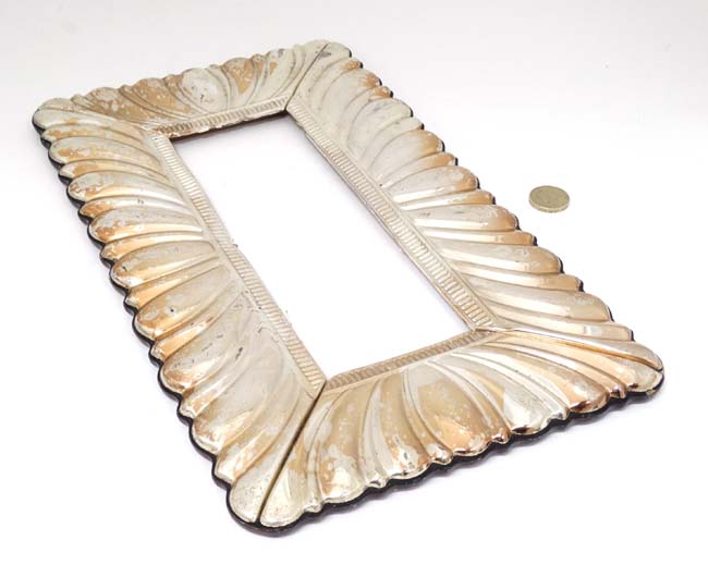 A silver plated photograph frame of rectangular form with lobed decoration 14" high overall - Image 5 of 5