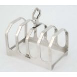 A silver 5 bar toast rack hallmarked Sheffield 1935 maker Viners ltd.