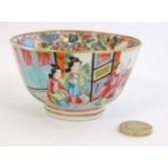 A Chinese export style famille rose tea bowl,