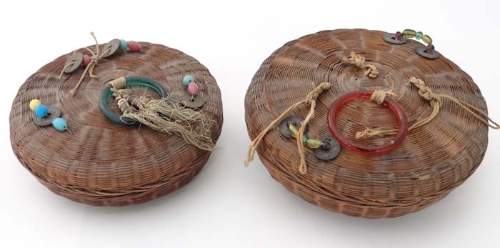 2 Chinese baskets CONDITION: Please Note - we do not make reference to the