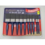 A 10 piece 'Harris' paint brush set (1/2" to 2") CONDITION: Please Note - we do not