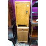 Two 1940's pot cupboards CONDITION: Please Note - we do not make reference to the