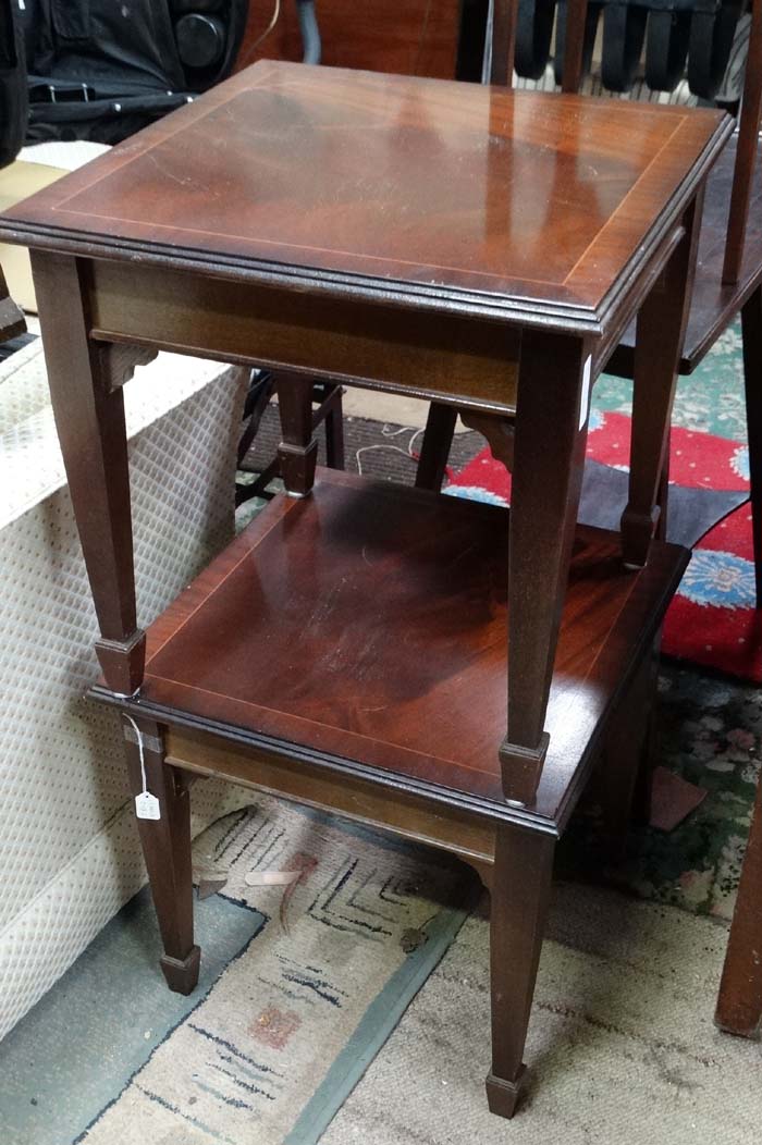 Pair of mahogany side tables CONDITION: Please Note - we do not make reference to