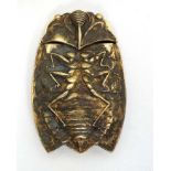 A late 20thC brass vesta case formed as a stylized cicada CONDITION: Please Note -