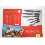 A six piece Knife set in presentation box CONDITION: Please Note - we do not make