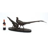 Andre Vincent Becquerel (1893-1981), Bronze Sculpture, Pair of pheasants, Signed lower right,