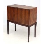 Vintage Retro : a Danish Rosewood ? Vargueno / cabinet on stand ( fall front desk) with fall front