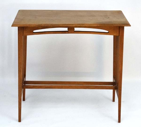 Arts and Crafts : A 19thC satin walnut occasional table. - Image 2 of 4