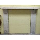 Chimney Piece /Fire Surround : a circa 1900 painted slate fire place with internal measurement of