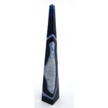 An agate obelisk of tapering form 6 1/2" long CONDITION: Please Note - we do not