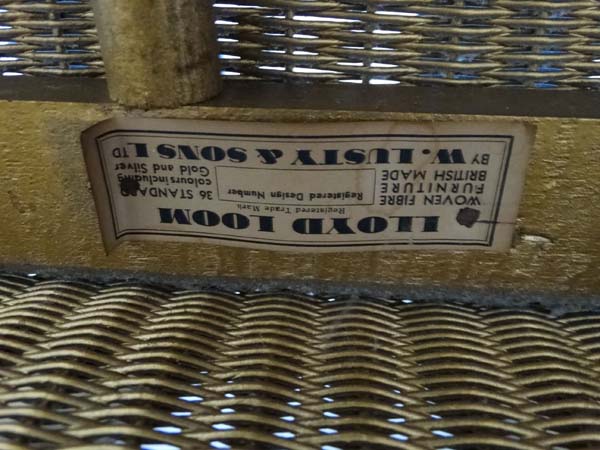 W Lusty & Sons Ltd - A Lloyd Loom armchair. Labelled. - Image 6 of 7