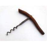 Corkscrew/ Wine Bottle Opener : An early 20th C Walker Method ( attaching handle to helix shaft )