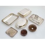 Assorted silver plated wares to include entree dishes,