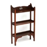 An early 20thC 3-tier open bookcase 35 1/4" high x 21 3/4" wide x 7 1/2" deep CONDITION: