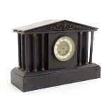 Slate cased Mantle clock : a Palladian style,