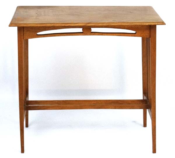 Arts and Crafts : A 19thC satin walnut occasional table. - Image 4 of 4