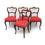 A set of 4 19thC Rosewood chairs 32 1/2" high CONDITION: Please Note - we do not