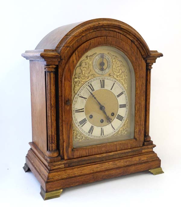 Gustave Becker musical Bracket Clock ; - Image 3 of 11