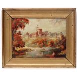 E W Shaloneel? Early XX, Oil on board, Windsor castle, Signed lower left, 6 x 8".