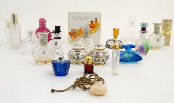 Glass: A collection of approximately 20 20th/21stC scent bottles,