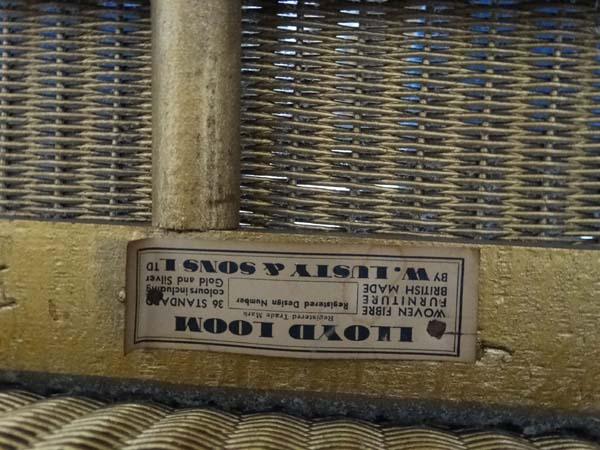 W Lusty & Sons Ltd - A Lloyd Loom armchair. Labelled. - Image 7 of 7