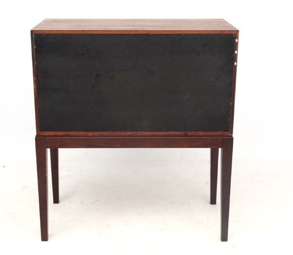 Vintage Retro : a Danish Rosewood ? Vargueno / cabinet on stand ( fall front desk) with fall front - Image 2 of 5