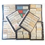 Railwayana: A folder containing a collection of approximately 196 railway luggage labels,