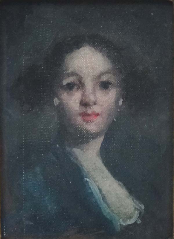 Circle of Gerald Kelly (1879-1872), Oil on canvas board, Portrait of a lady. - Image 3 of 3