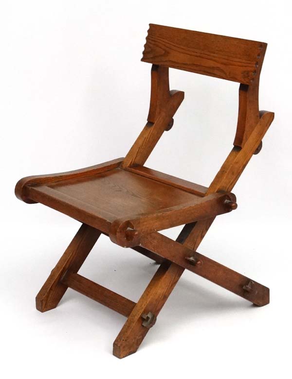 A 19thC elm Glastonbury style single chair 32" high x 22" wide x 25 1/2" deep CONDITION: - Image 3 of 4