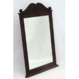Ancient Order of Druids : a 19 thC Oak wall mirror with carved decoration of crooks ,