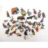 A collection of rare assorted 1930s Britains Cadbury CocoCub lead figures to include ; Mouse ,