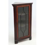 An early 19thC mahogany astralglazed floor standing cupboard 25 1/4" wide x 42 1/2" high