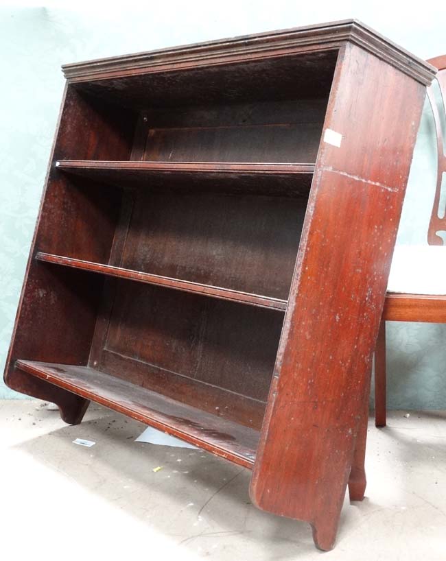 Mahogany hanging shelves CONDITION: Please Note - we do not make reference to the