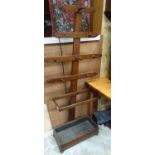 Oak cruciform style hallstand CONDITION: Please Note - we do not make reference to