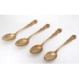 A set of 4 gilt teaspoons marked 'Waldo' by Holmes & Edwards CONDITION: Please Note