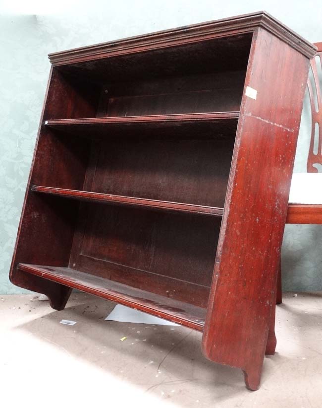 Mahogany hanging shelves CONDITION: Please Note - we do not make reference to the - Image 3 of 3