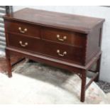 Edwardian serpentine drawers on stand CONDITION: Please Note - we do not make