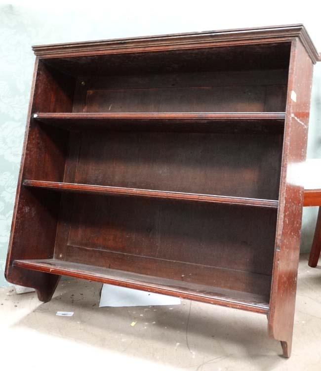 Mahogany hanging shelves CONDITION: Please Note - we do not make reference to the - Image 2 of 3