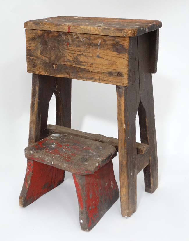 2 x stools CONDITION: Please Note - we do not make reference to the condition of - Image 2 of 2