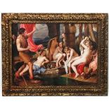 Early XX Continental Allegorical School after Tizian, Oil on canvas,