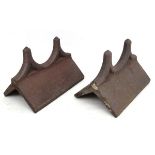 Architectural Salvage : a pair of Victorian roof Gable Ridge / Apex tiles,