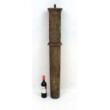 Architectural Salvage : A carved Oak wood architectural column, with reeded decoration,