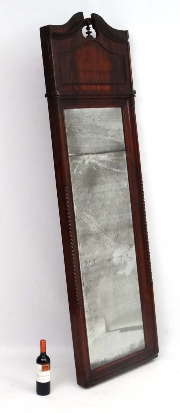 A 19thC mahogany framed pier mirror 76" high x 24" wide CONDITION: Please Note -