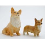 A Beswick model formed as a small Welsh Corgi dog in gloss finish , number 1299B,