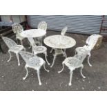 Assorted Garden furniture to include 2 tables and 8 chairs CONDITION: Please Note -