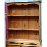 Open front pine bookcases CONDITION: Please Note - we do not make reference to the