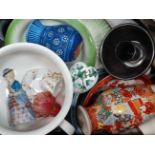 A quantity of assorted ceramics to include a USSR Bear, a Japanese vase, a Japanese bowl,