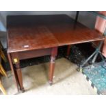 19thC mahogany dropflap table CONDITION: Please Note - we do not make reference to