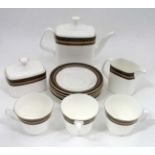 A Royal Doulton '' Cadenza '' tea set, H5046, to include teapot, milk jug , sugar bowl with lid,